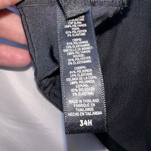 Skims Bra Women Size 34H Black Onyx Full Coverage Support Wire Adjustable Straps - Picture 9 of 13